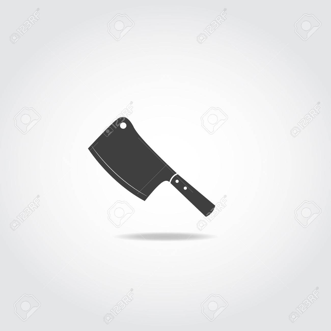 restaurant sharp knife icon two black butcher knife royalty free