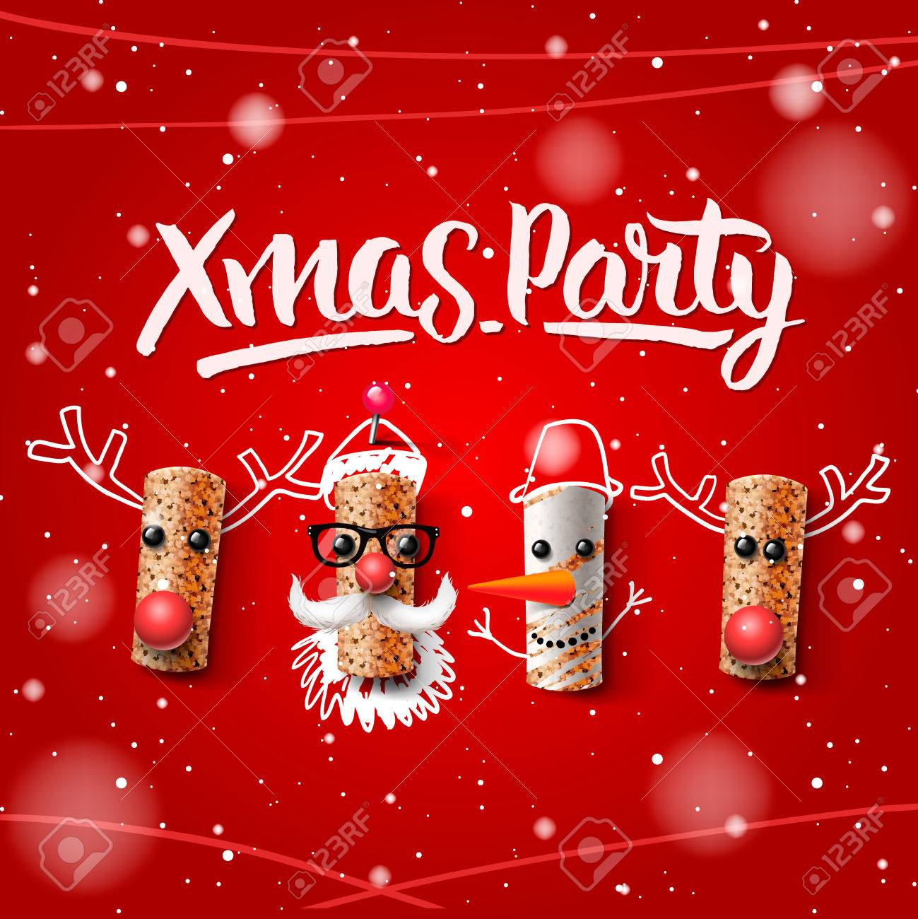 christmas party template christmas characters santa claus
