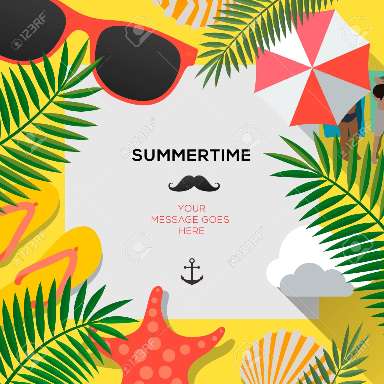 summer web banner background hello summer holiday party beach