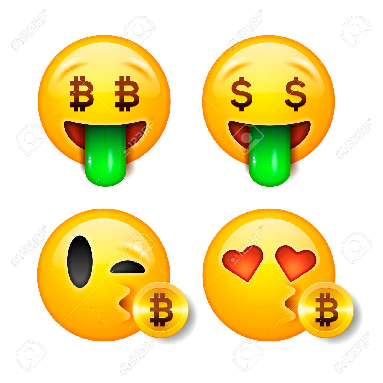 Bitcoin Smiley Emoji, Emoticon Smiling Face, Vector Illustration. Royalty  Free SVG, Cliparts, Vectors, and Stock Illustration. Image 102651686.