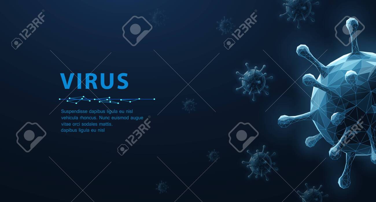 Virus. Abstract vector 3d microbe isolated on blue background. Computer virus, allergy bacteria, medical healthcare, microbiology concept. Disease germ, pathogen organism, infectious micro virology - 138368481 Virus. Abstract vector 3d microbe isolated on blue background. Computer virus, allergy bacteria, medical healthcare, microbiology concept. Disease germ, pathogen organism, infectious micro virology - 138368481