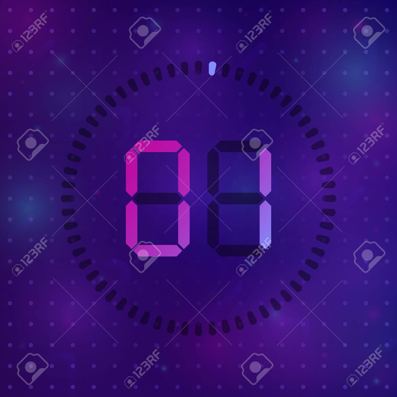 the 1 minutes stopwatch vector icon digital timer vector digital timer 1 mins