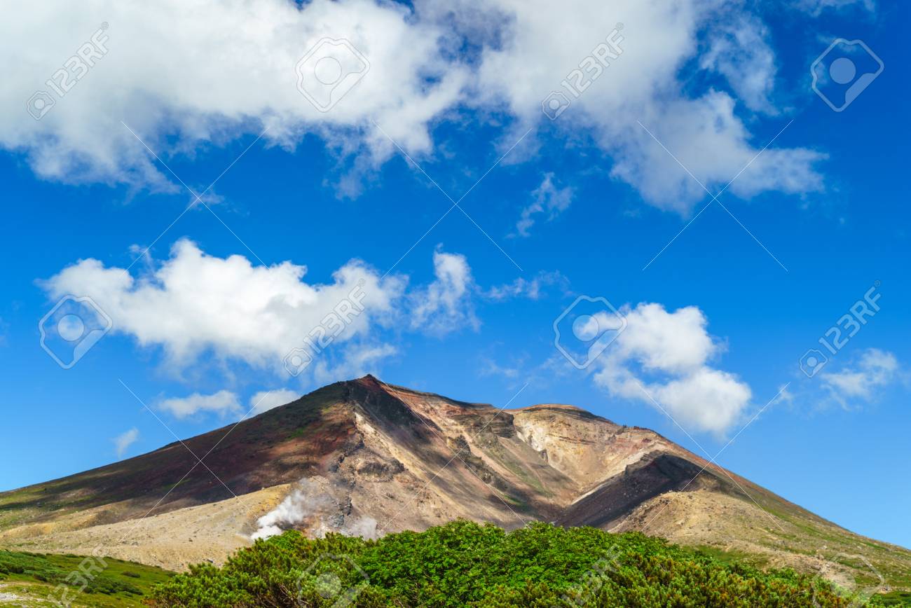 Vue Du Sommet Du Mont Asahidake La Plus Haute Montagne De Hokkaido Japon Il Est Situé Dans La Partie Nord Du Parc National De Daisetsuzan