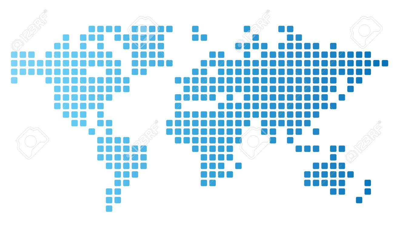 Dotted world map made of rounded rectangles - 15800170 Dotted world map made of rounded rectangles - 15800170
