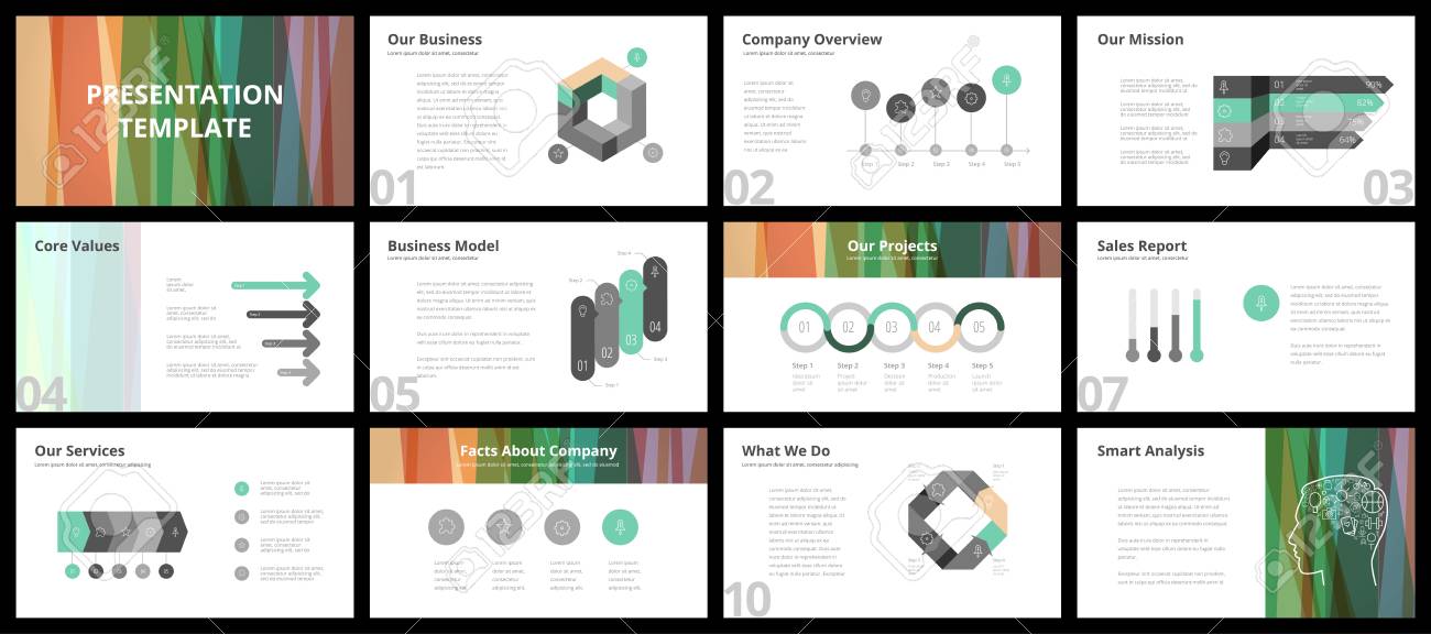 business presentation templates vector infographic elements for