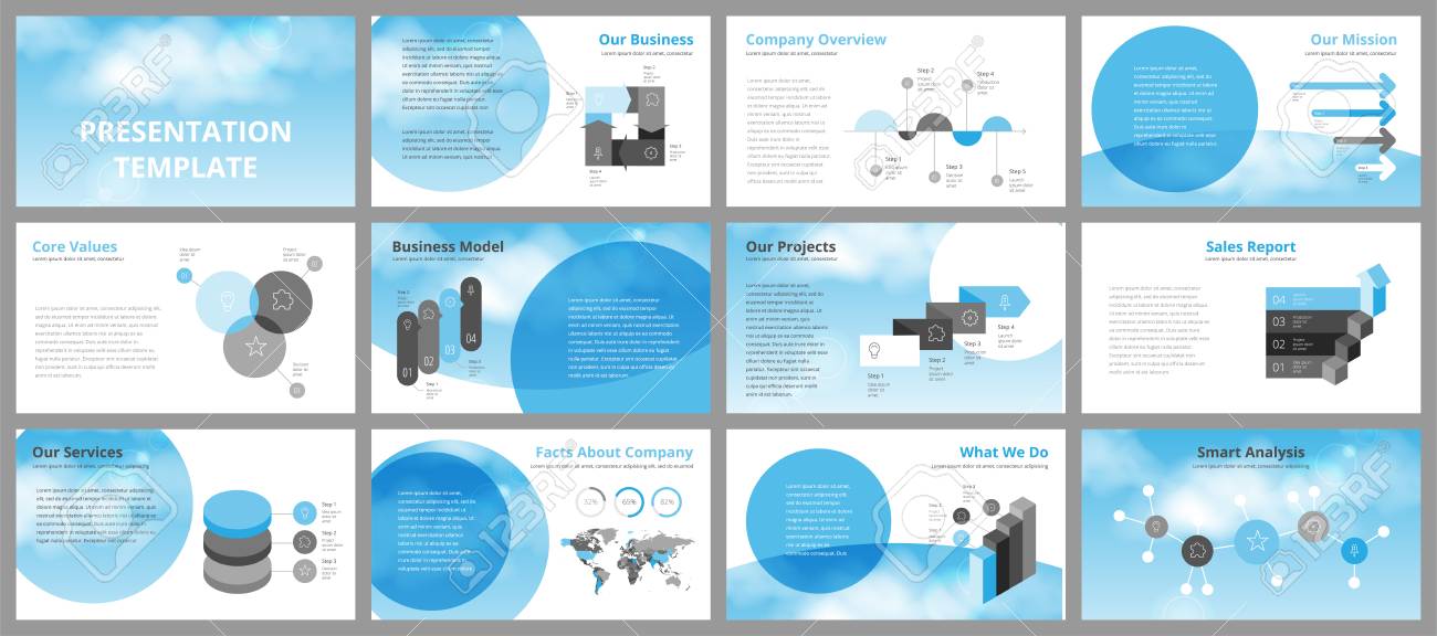 business presentation templates vector infographic elements company overview templates