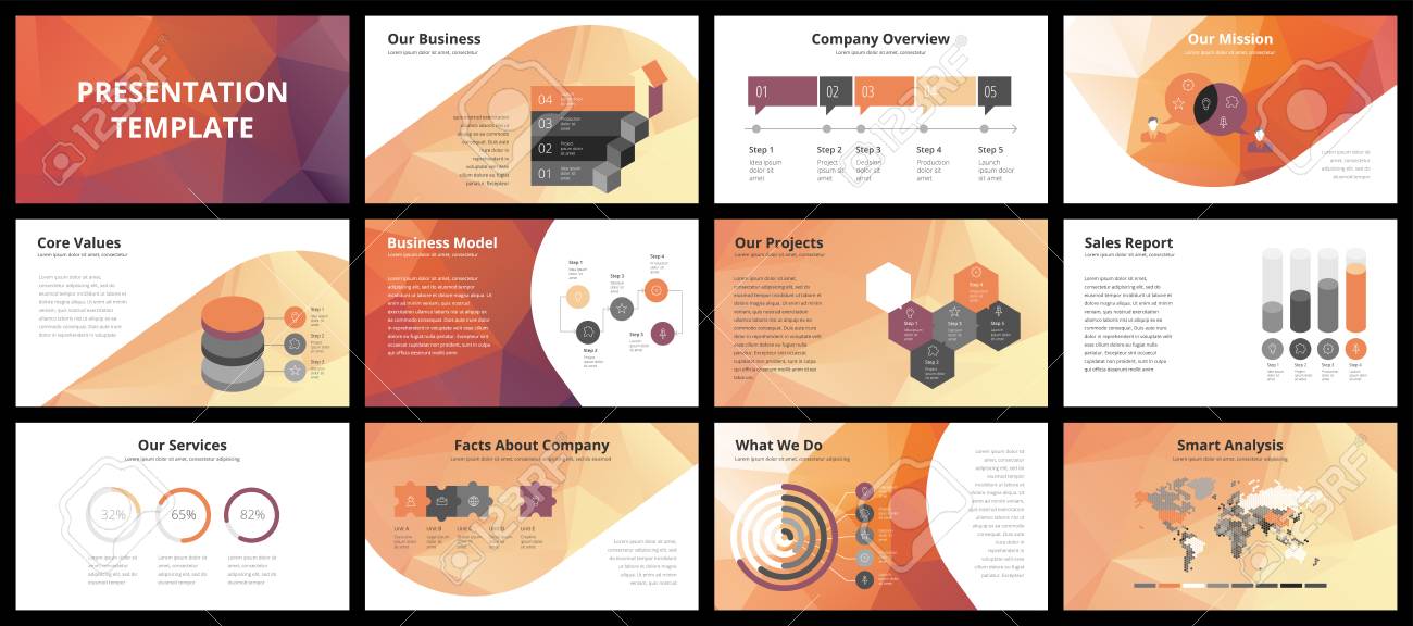 business presentation templates vector infographic elements