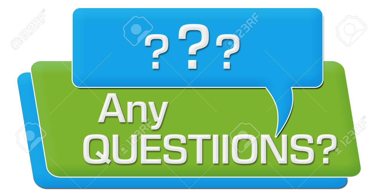 Any Questions Green Blue Comment Symbol Stock Photo Picture And Royalty Free Image Image 68783375