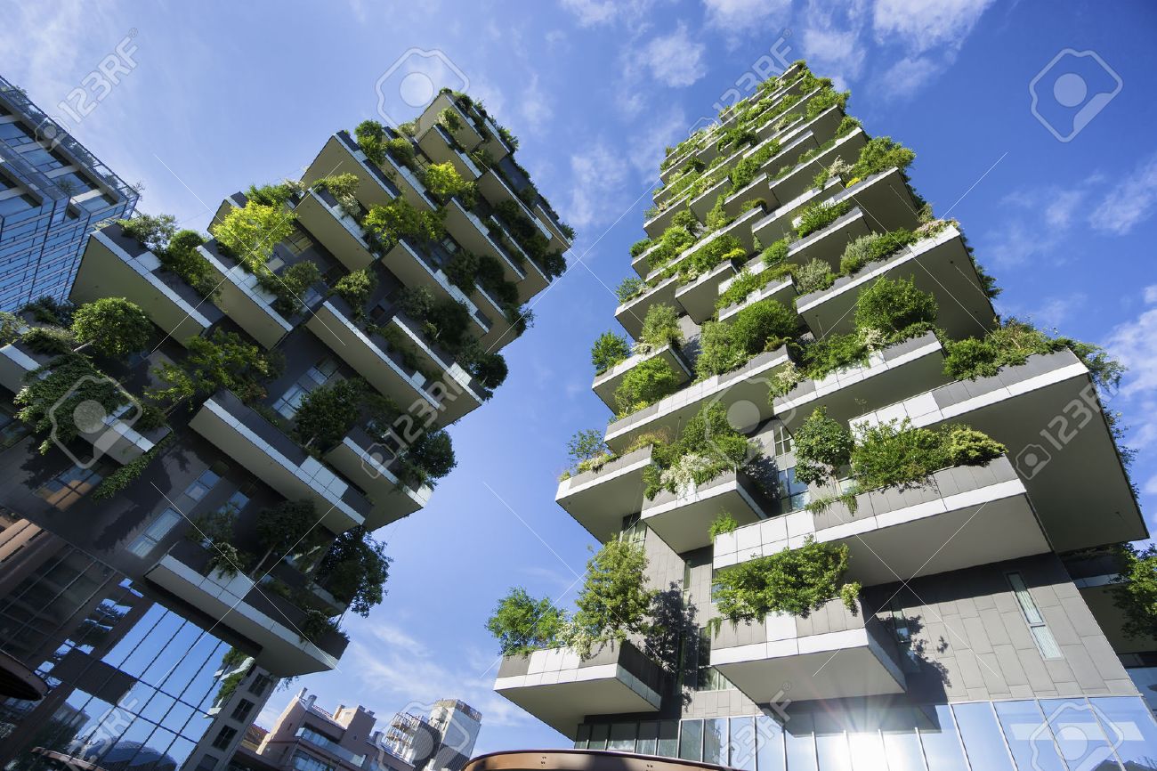 MILAN, ITALY - MAY 15, 2016: Bosco Verticale (Vertical Forest) low view. Designed by Stefano Boeri, sustainable architecture in Porta Nuova district, in Milan - 57704948 MILAN, ITALY - MAY 15, 2016: Bosco Verticale (Vertical Forest) low view. Designed by Stefano Boeri, sustainable architecture in Porta Nuova district, in Milan - 57704948
