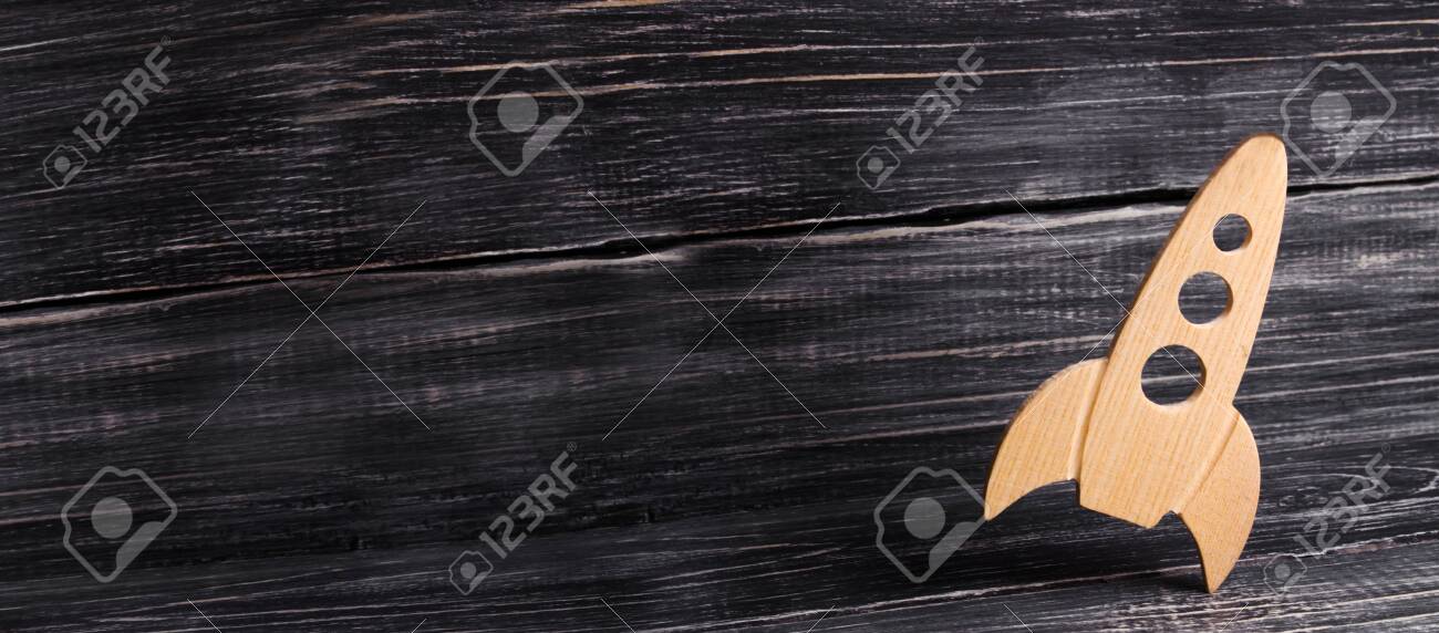 wooden space rocket