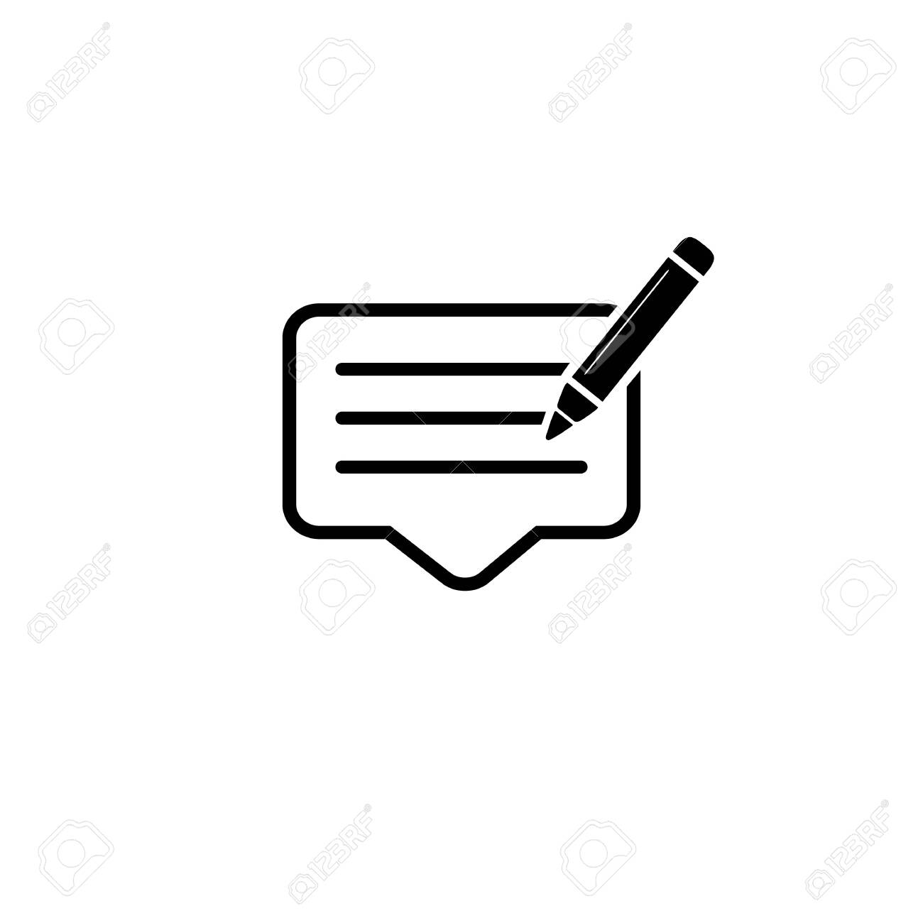 Writing Feedback Icon Vector Illustration Royalty Free SVG ...