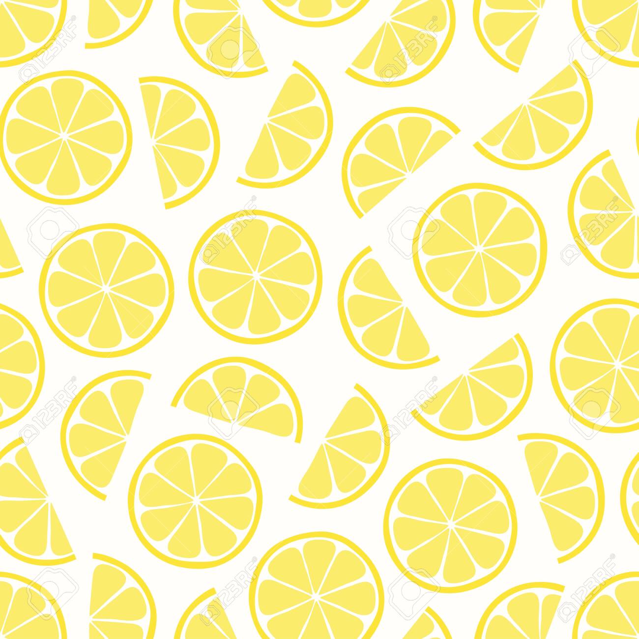 Lemon Seamless Pattern Lemon Slice On White Background Can Royalty Free Cliparts Vectors And Stock Illustration Image 136679548