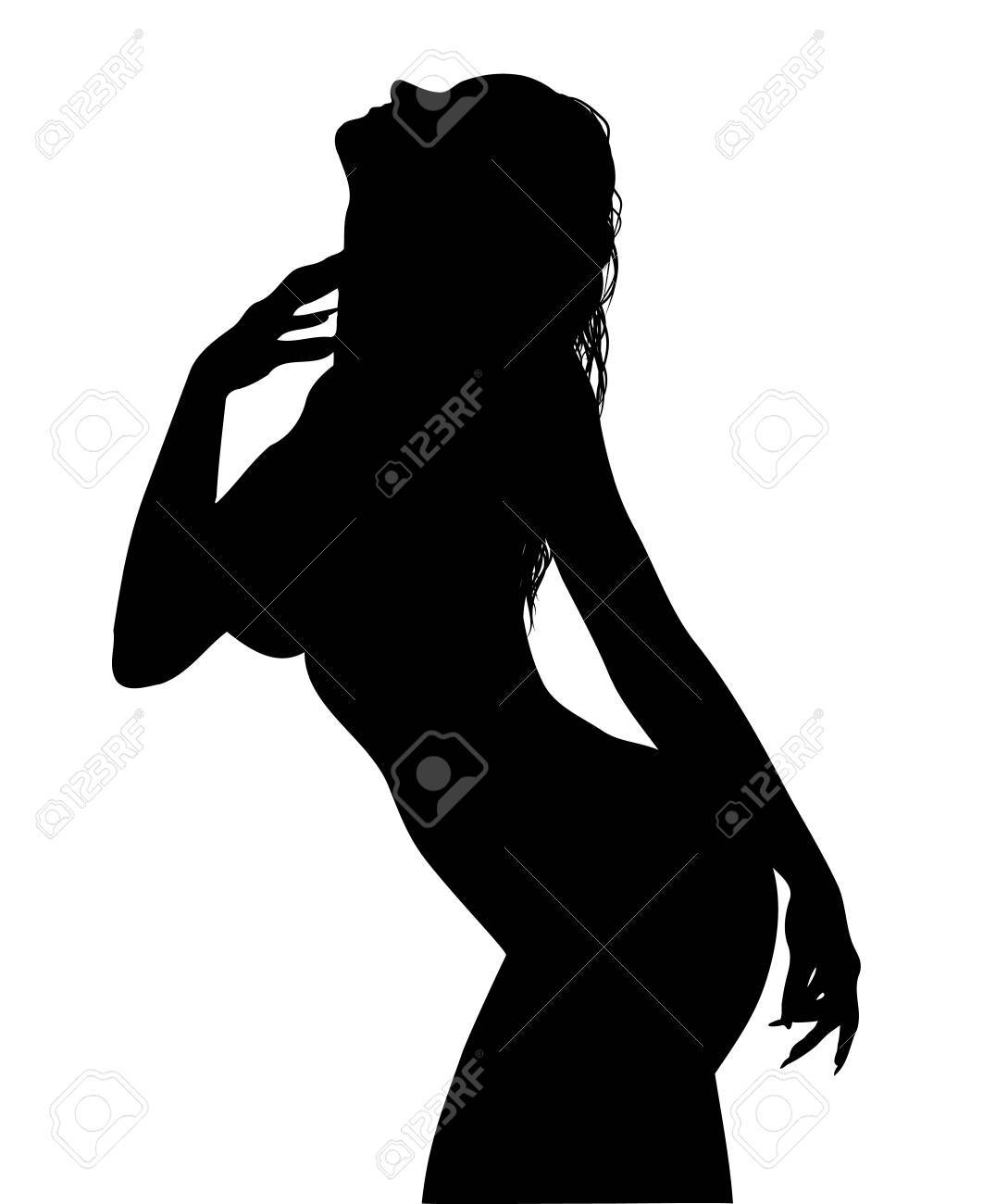 female silhouette isolated on