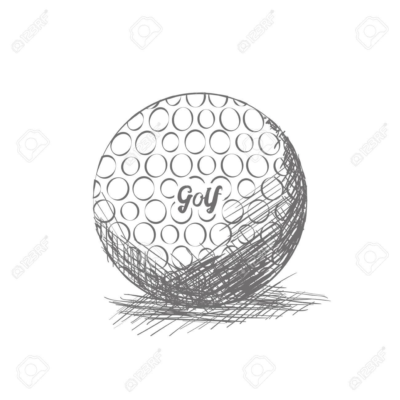 Isolated Sketch Of A Golf Ball On A White Background Royalty Free Cliparts Vectors And Stock Illustration Image 54183990