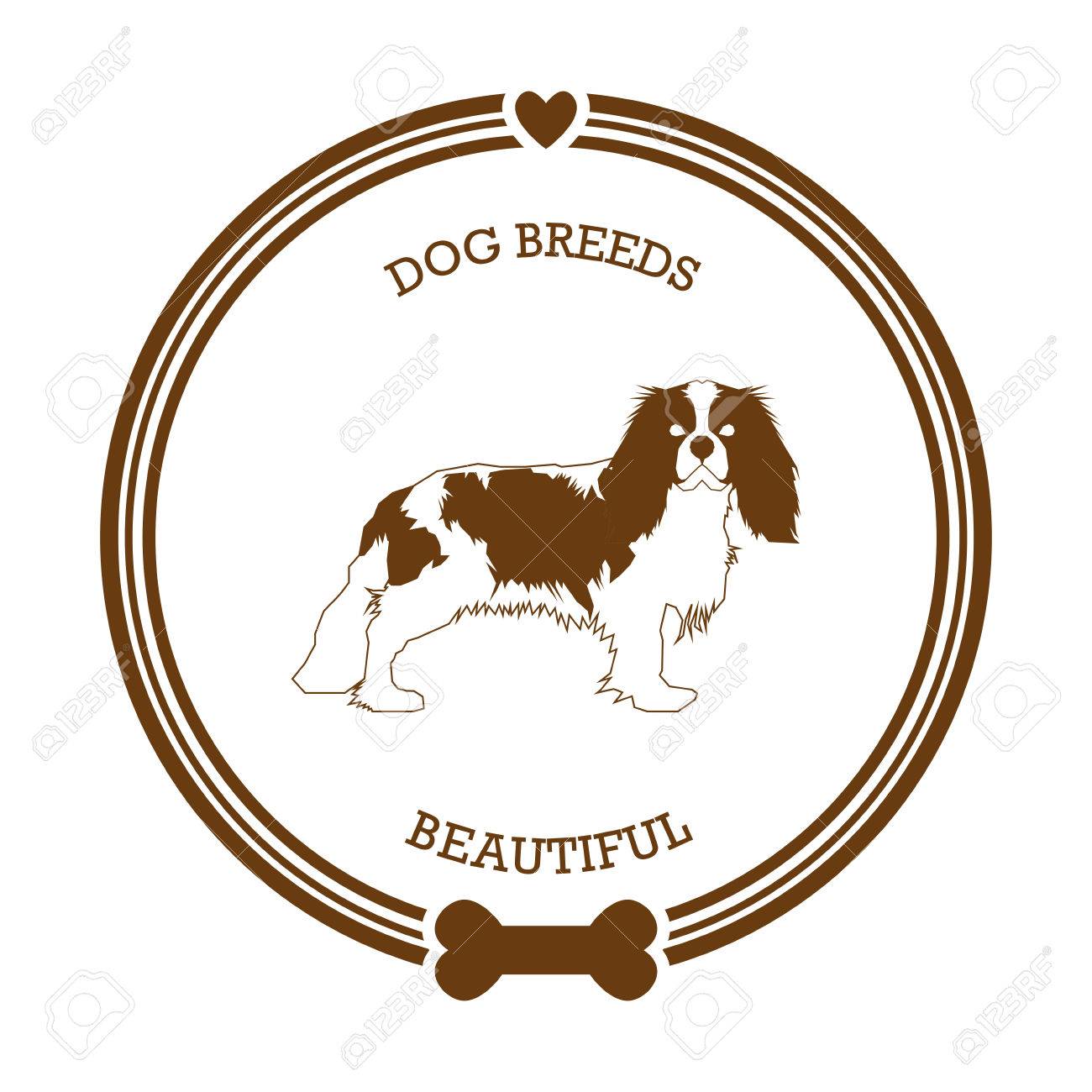 シルエット白地にキャバリア キング チャールズ スパニエルのステッカーを分離 のイラスト素材 ベクタ Image シルエット白地にキャバリア キング チャールズ スパニエルのステッカーを分離 のイラスト素材 ベクタ Image