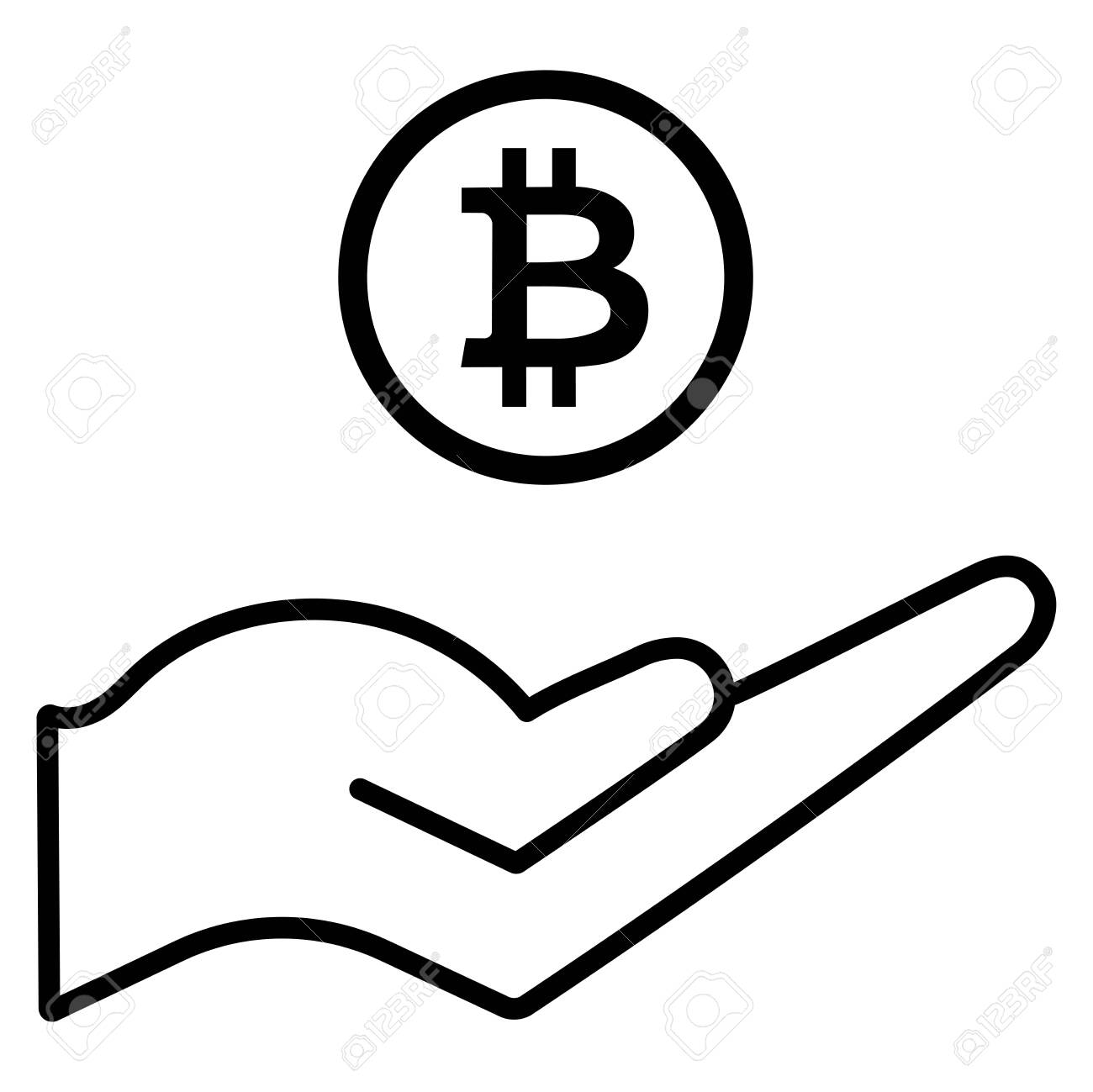 격리 수신 Bitcoin Exchange Cryptocurrency 아이콘 - 벡터 로열티 무료 사진, 그림, 이미지 그리고  스톡포토그래피. Image 153846081