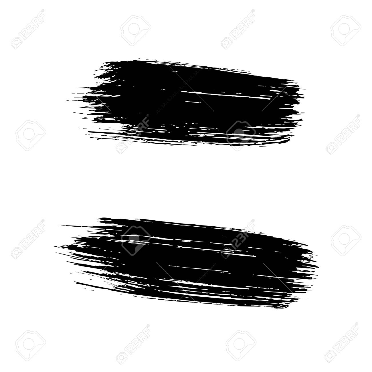 黒インク手描きペイント ブラシ ベクトル イラスト ストロークまたはフリーハンドの隔離された要素 ブラックフラ イデーのバナー デザインに使える のイラスト素材 ベクタ Image