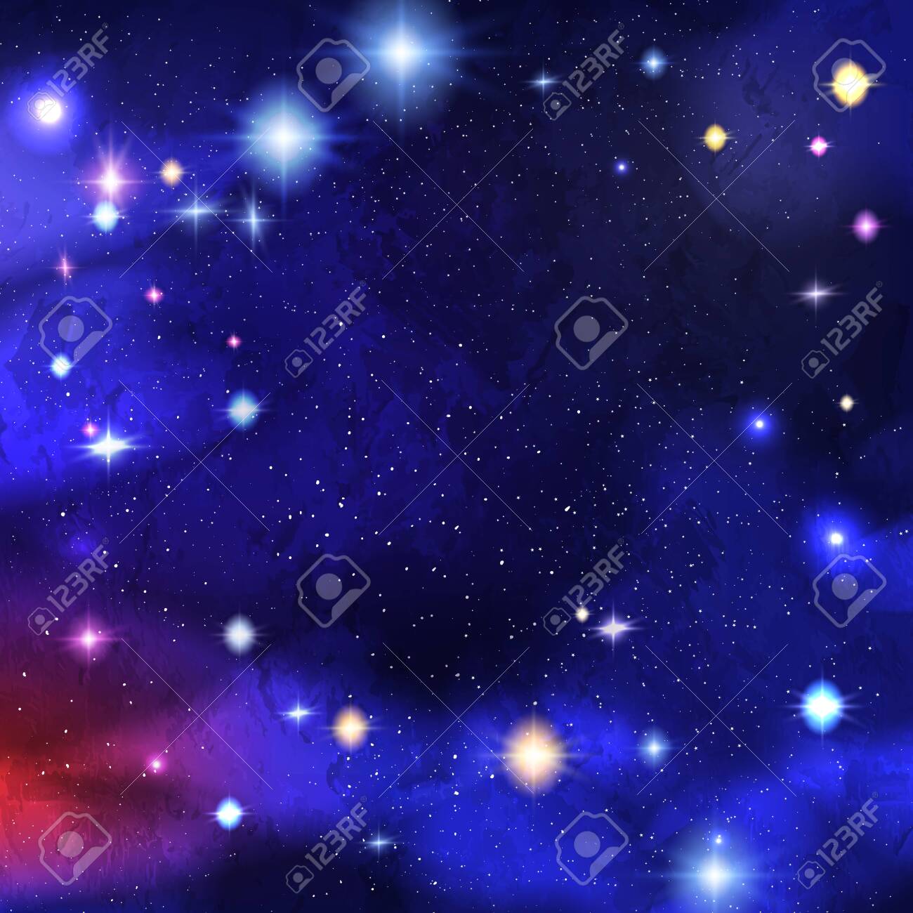 Solar System With Stars And Comets With Tails Astronomy And