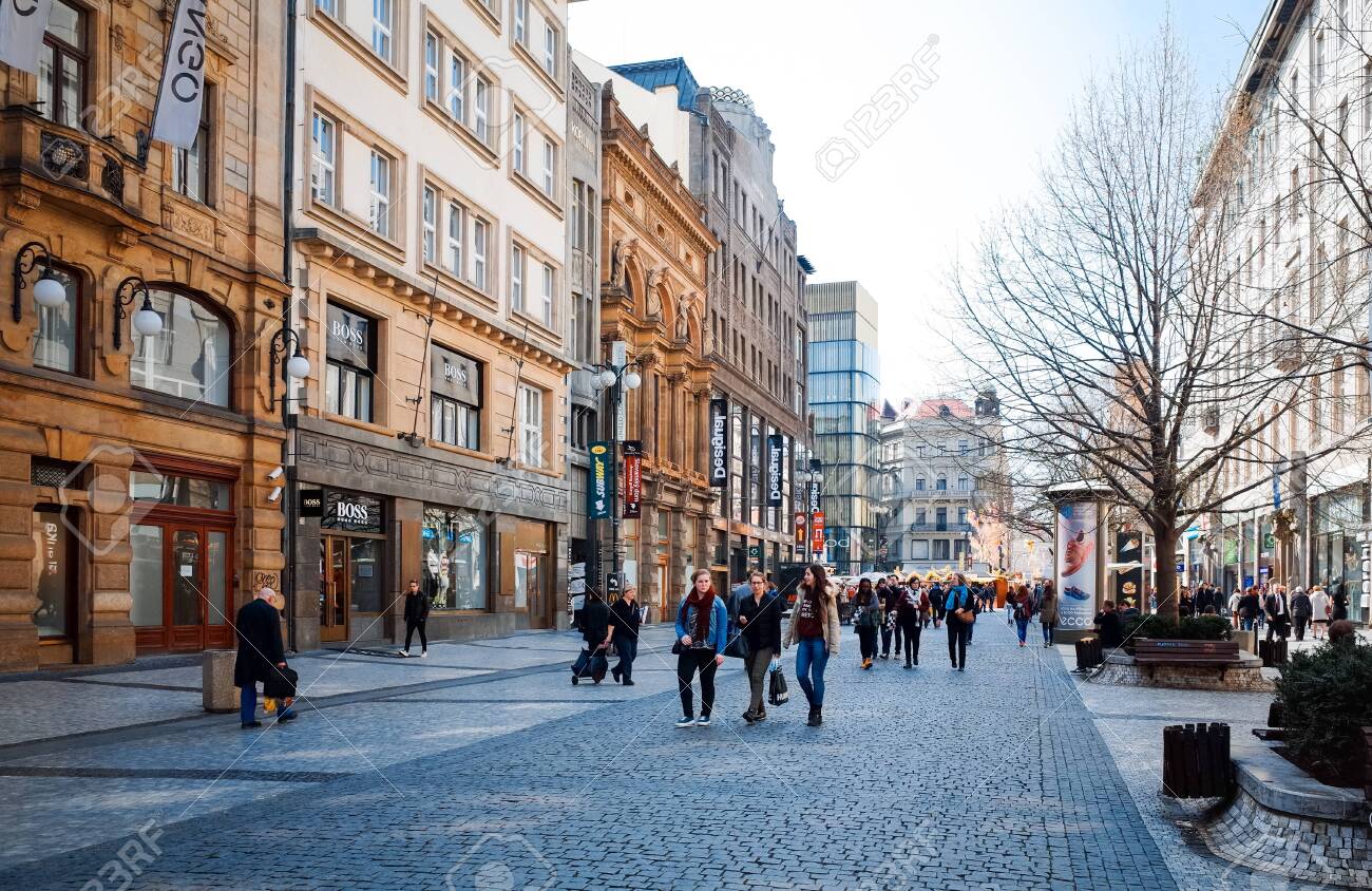 PRAGUE, CZECH REPUBLIC - April 26, 2015 : Tourists On Foot Street In Old  Town PRAGUE In Czech Republic Stock Photo, Picture and Royalty Free Image.  Image 58275097.