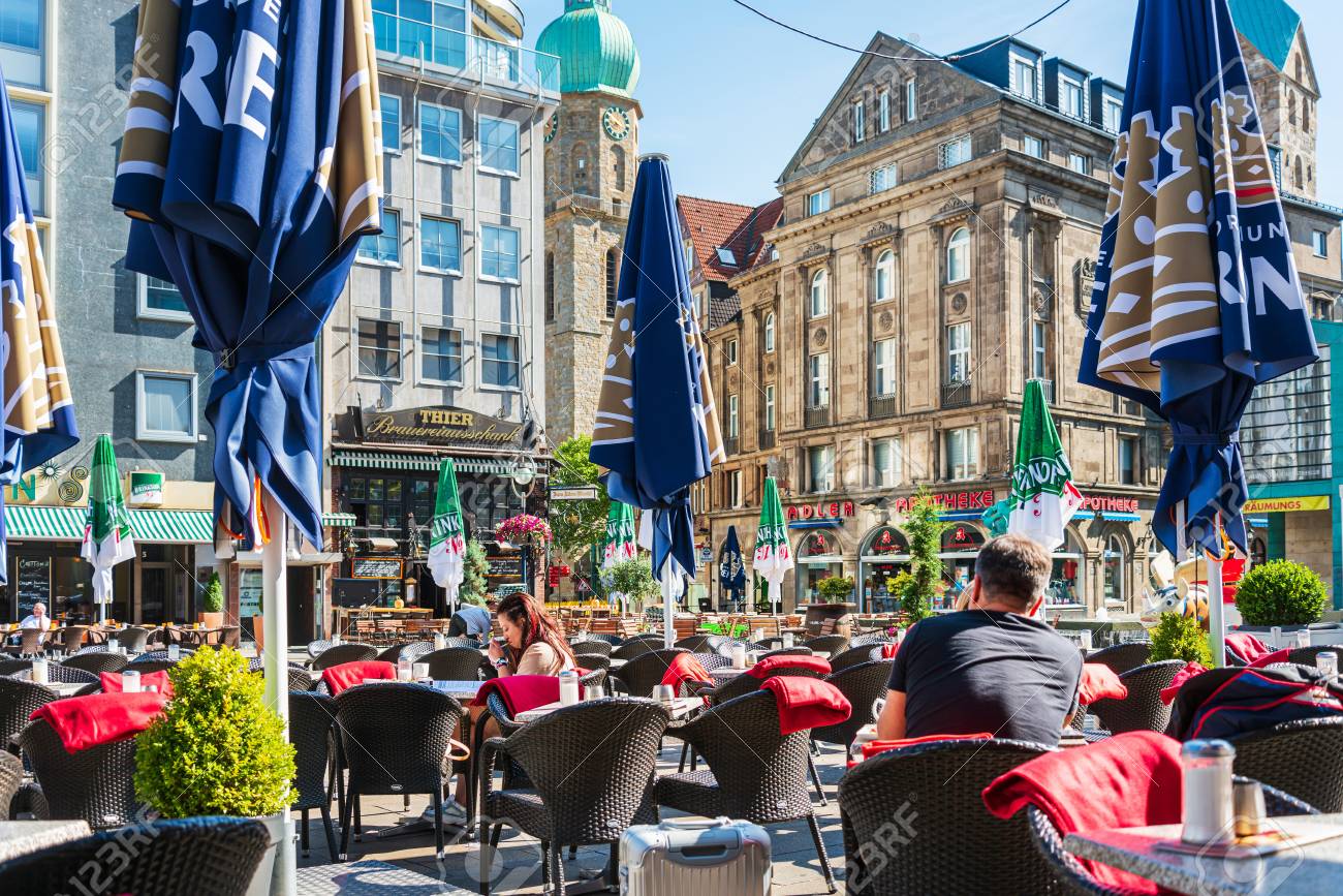 Dortmund Germany June 9 2019 Restaurants In Old Town Dortmund Stock Photo Picture And Royalty Free Image Image 128593156