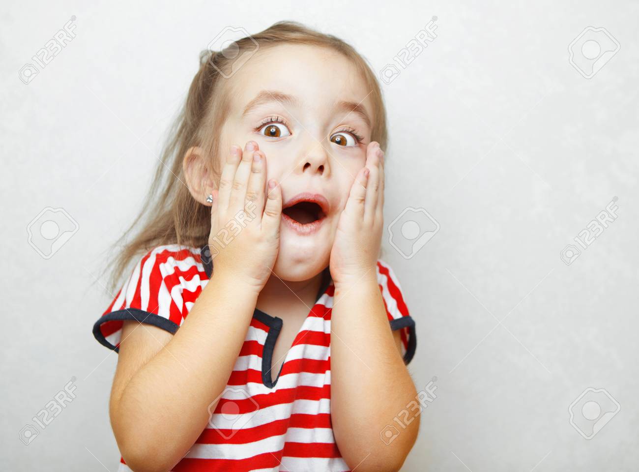 little open mouth Surprised Little Girl With Open Mouth And Hands On Cheeks Stock Photo,  Picture and Royalty Free Image. Image 91678683.