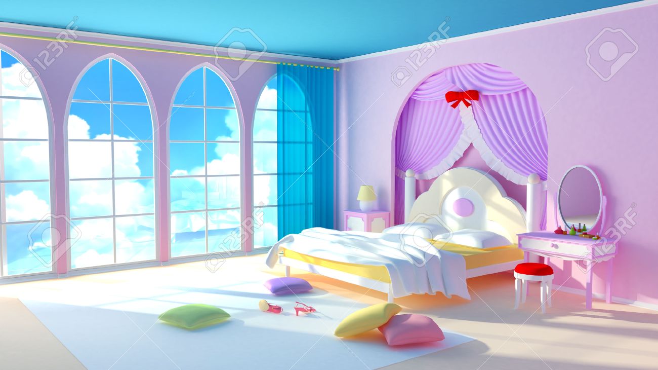 Märchenprinzessin Zimmer Das Rosa Zimmer Mädchen Mit Bunten Kissen ... Märchenprinzessin Zimmer Das Rosa Zimmer Mädchen Mit Bunten Kissen ...