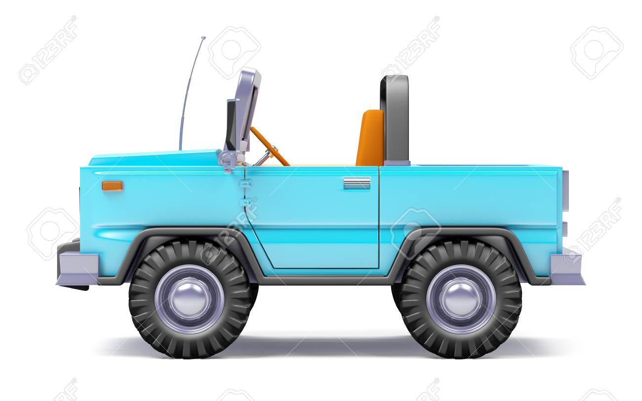 Cartoon Safari Suv Blue Side Stock Photo Picture And Royalty Free Image Image 85248854