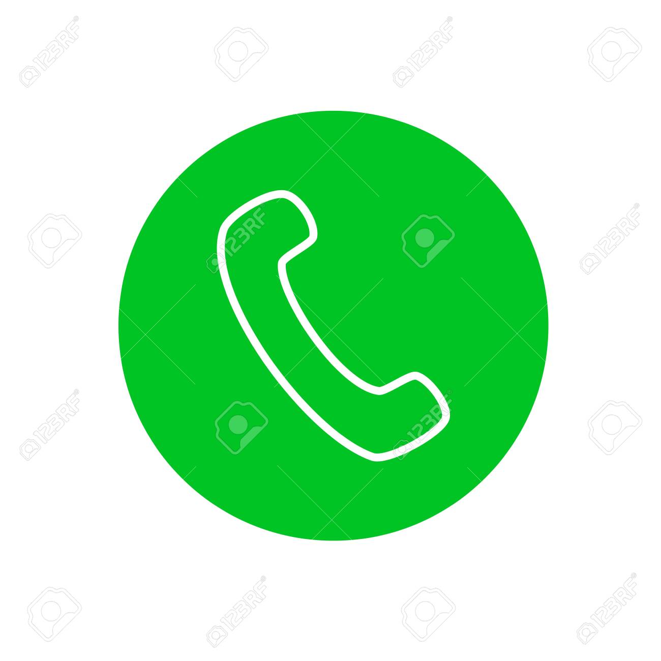 Flat Icon Telephone Receiver Green Sign. Vector Illustration. Royalty Free  SVG, Cliparts, Vectors, and Stock Illustration. Image 124348698.