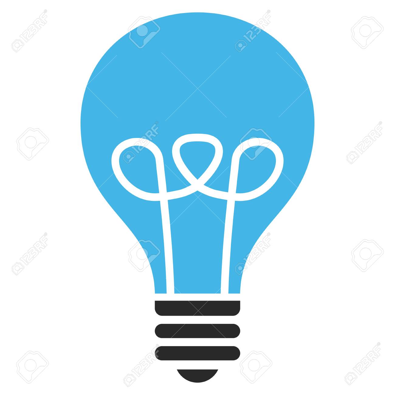 icona della lampadina piatta