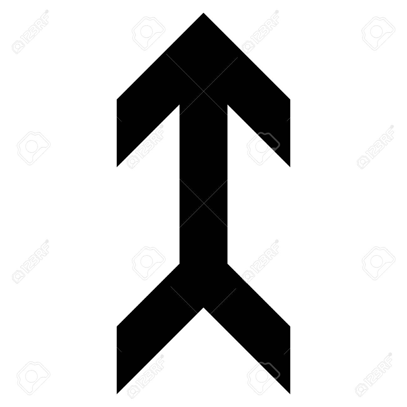 Arrow Up Vector Icon Style Is Flat Icon Symbol Black Color Royalty Free Cliparts Vectors And Stock Illustration Image 53967256