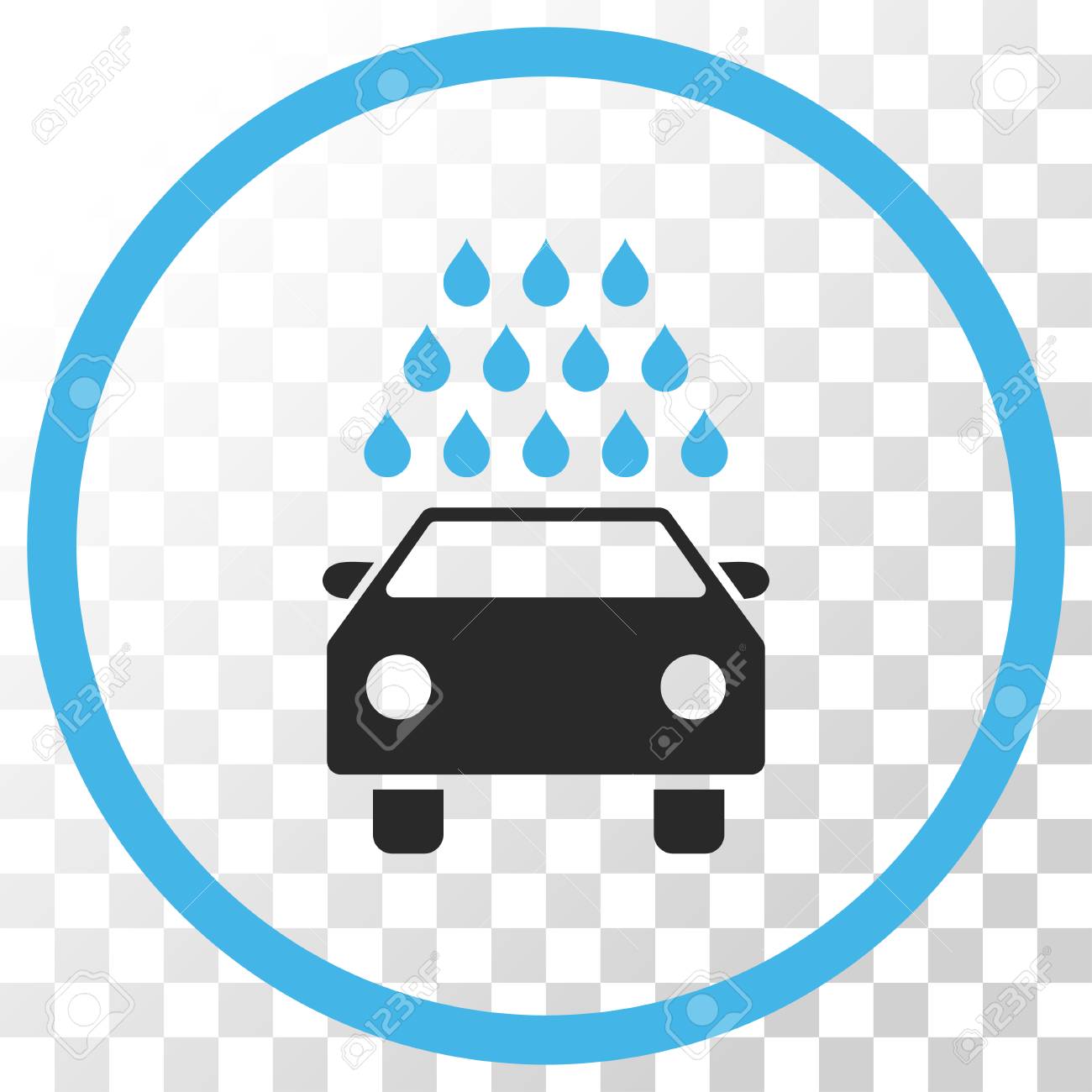 Car Wash Vector Icon Image Style Is A Flat Blue And Gray Colors Royalty Free Cliparts Vectors And Stock Illustration Image 63417409