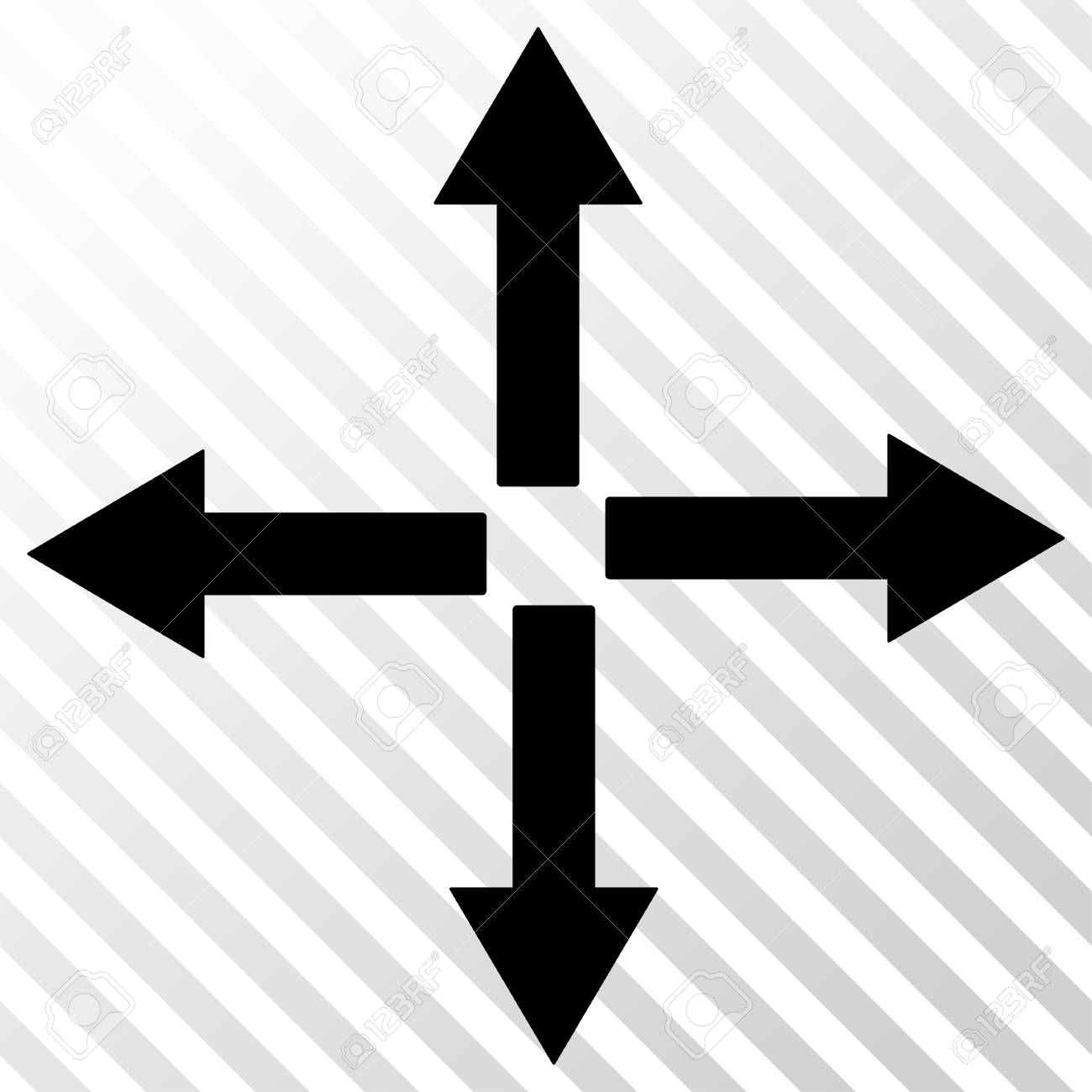 矢印ベクトルのアイコンを展開します 画像のスタイルは ハッチの斜め透明な背景にフラット ブラック絵文字シンボルです のイラスト素材 ベクタ Image