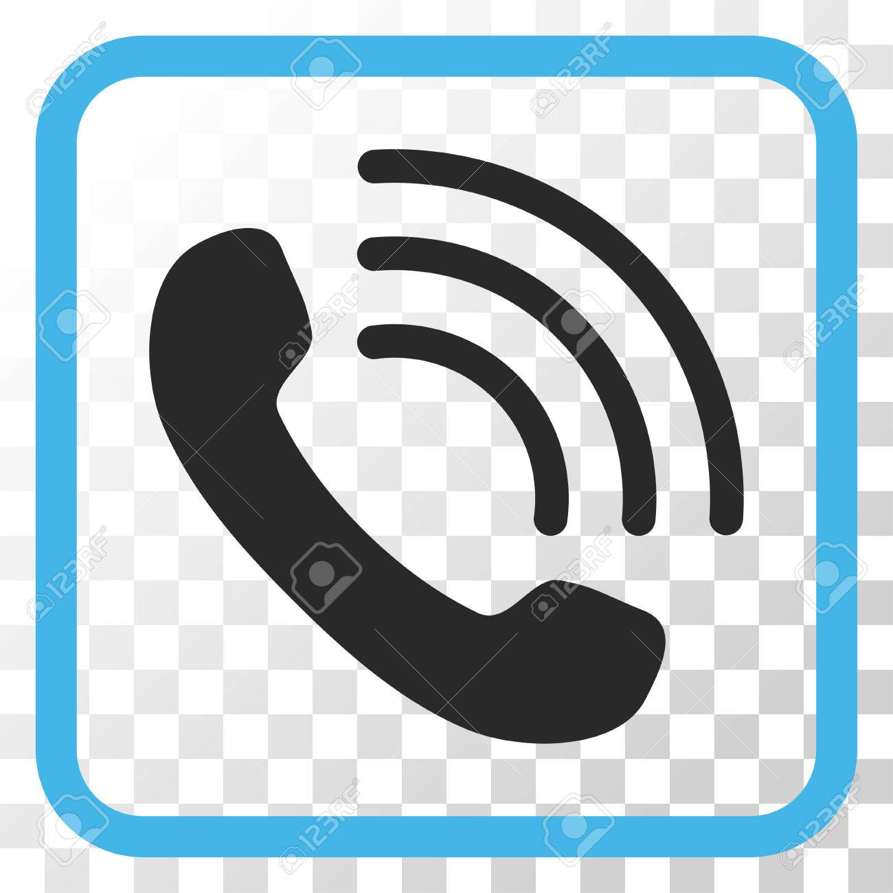 電話青とグレーはベクトル アイコンです 画像のスタイルは 透明な背景に丸みを帯びた正方形のフレームの中フラット ピクトグラム シンボルです のイラスト素材 ベクタ Image