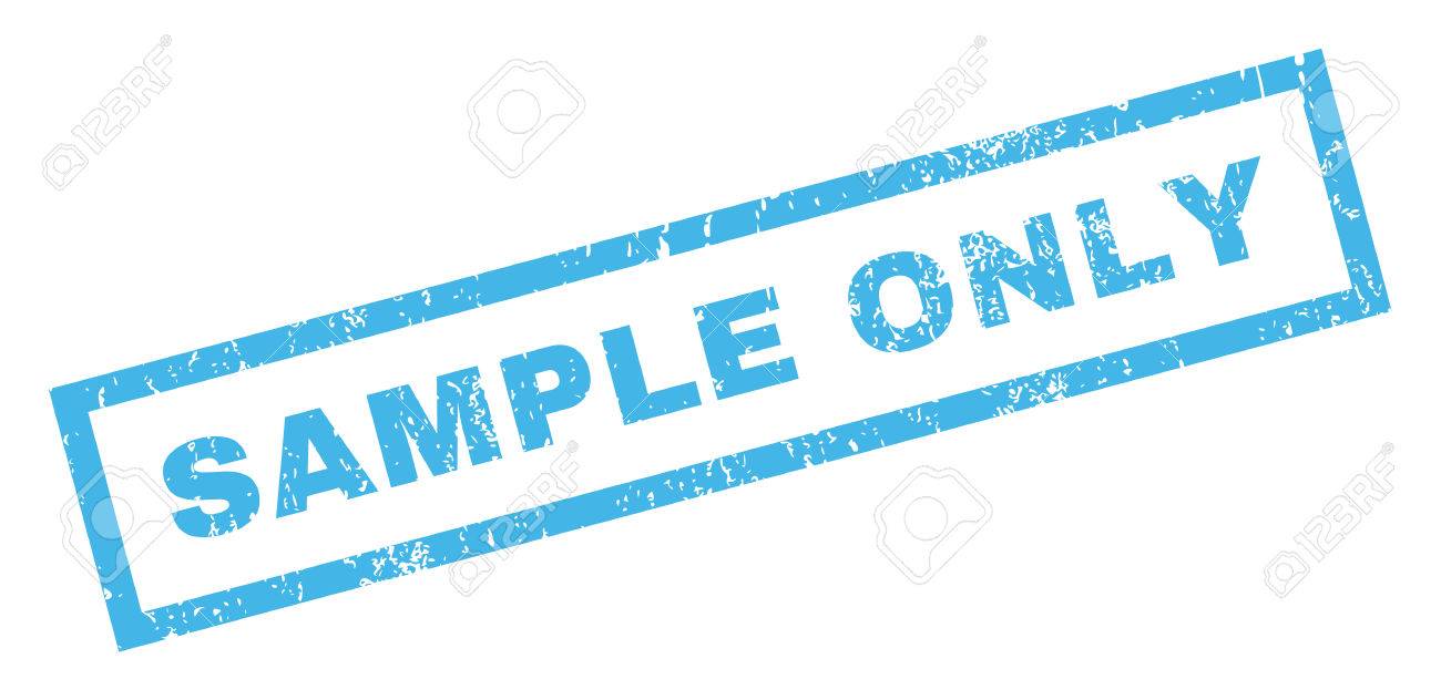 sample only text rubber seal stamp watermark tag inside rectangular