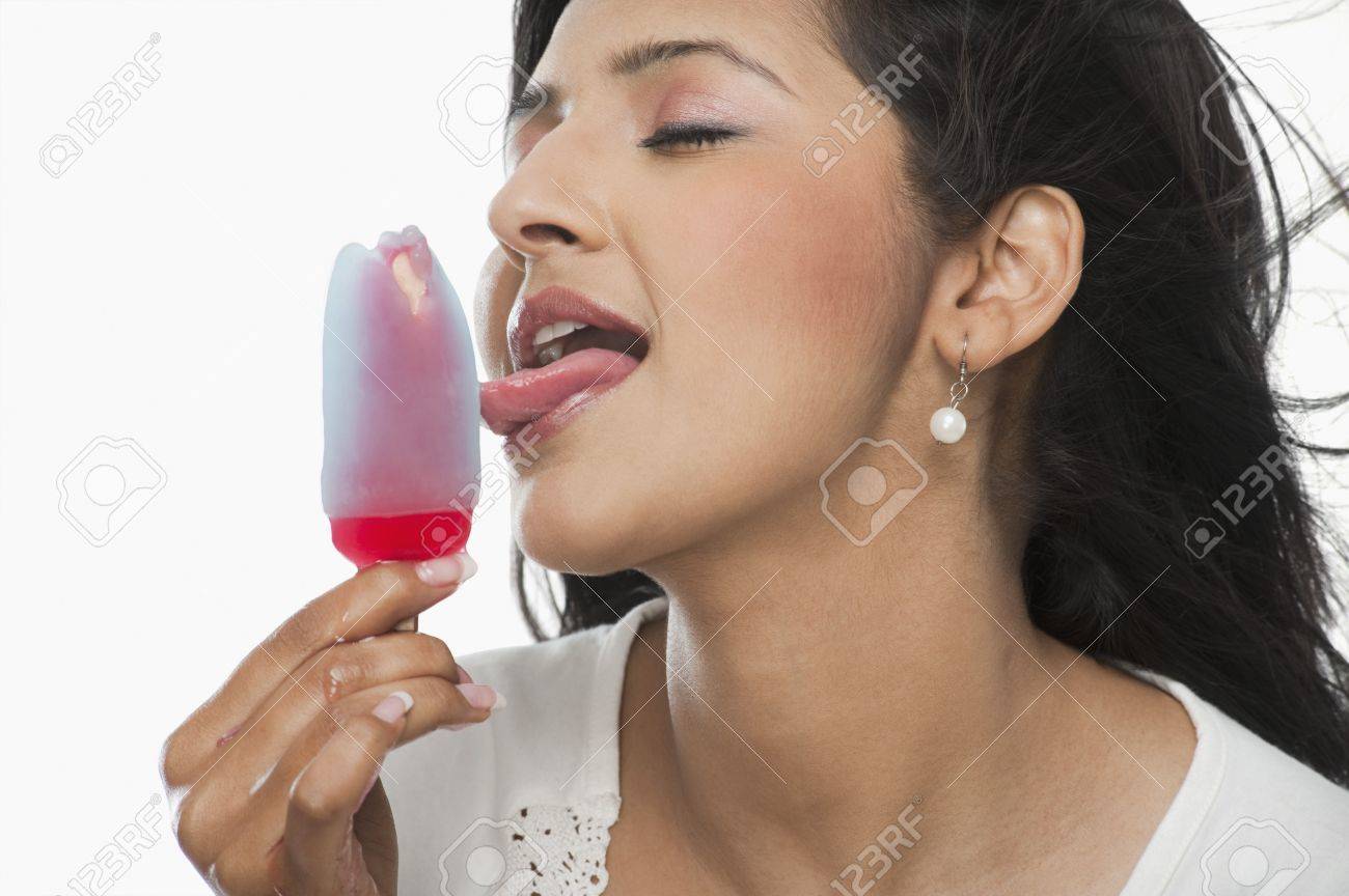 Men forced bisexual Woman lick ice cream