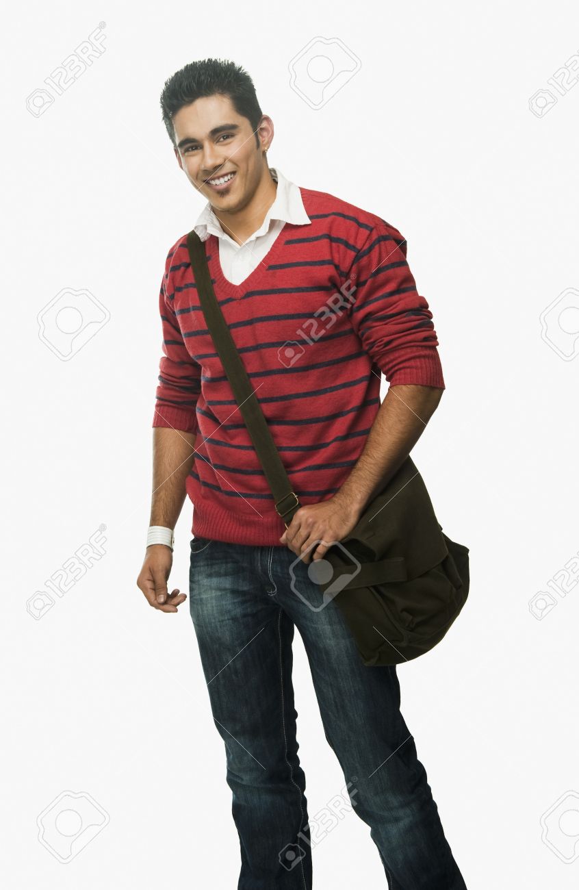 student with bag