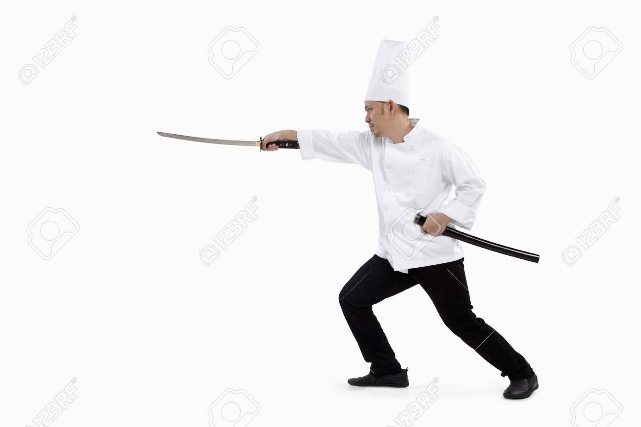 39073630-asian-chef-with-a-samurai-sword