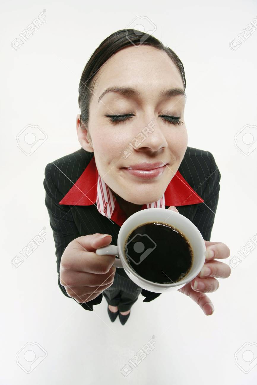 Businesswoman with a cup of coffee - 10572609 Businesswoman with a cup of coffee - 10572609