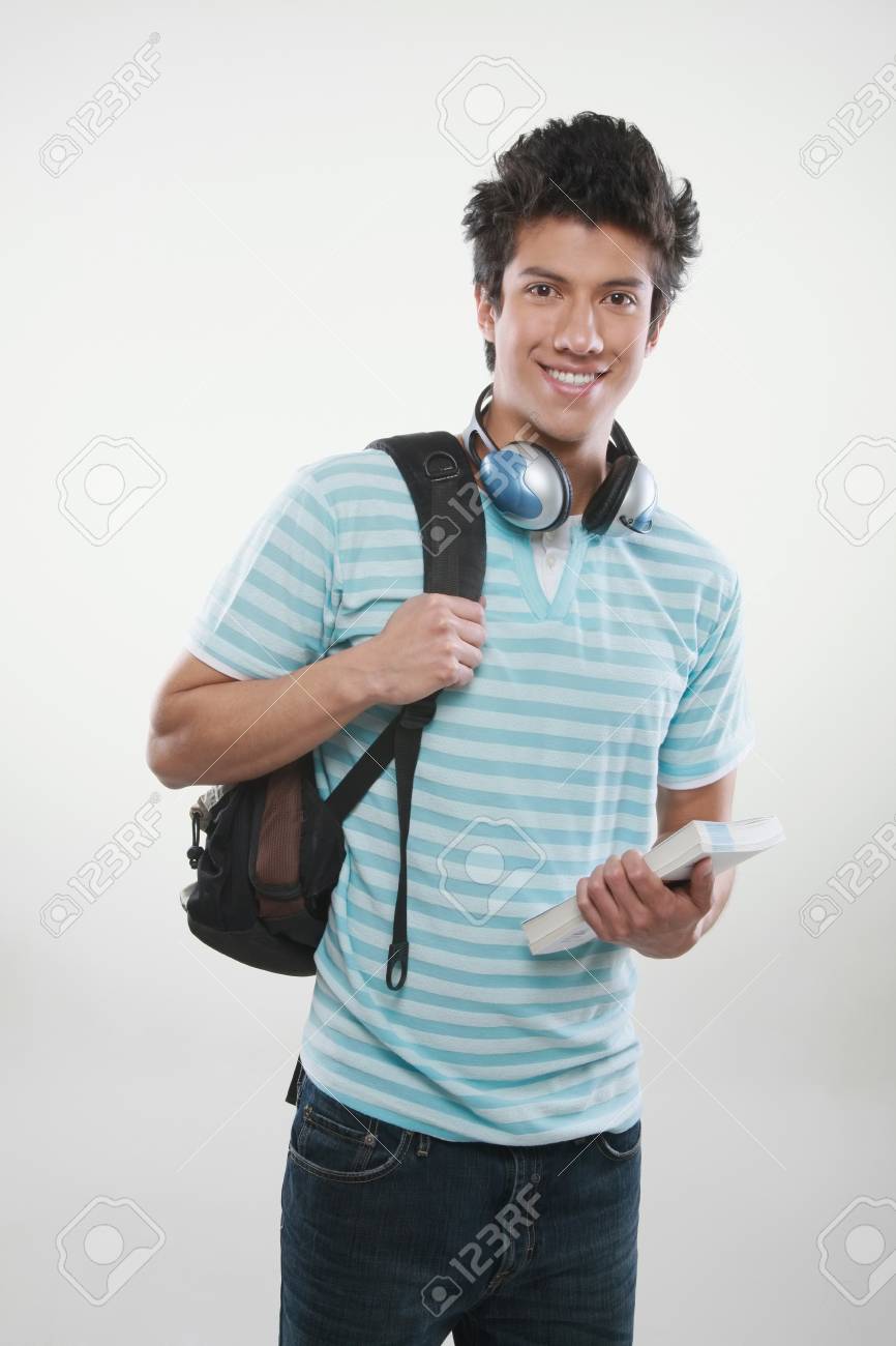 man carrying backpack