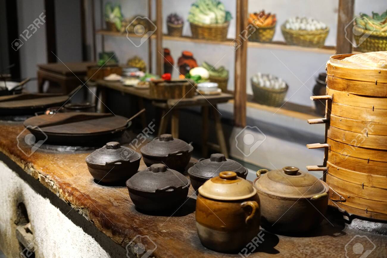 Close Up On Ancient Chinese Kitchen Stock Photo, Picture and Royalty Free  Image. Image 147270976., image size:1300x867