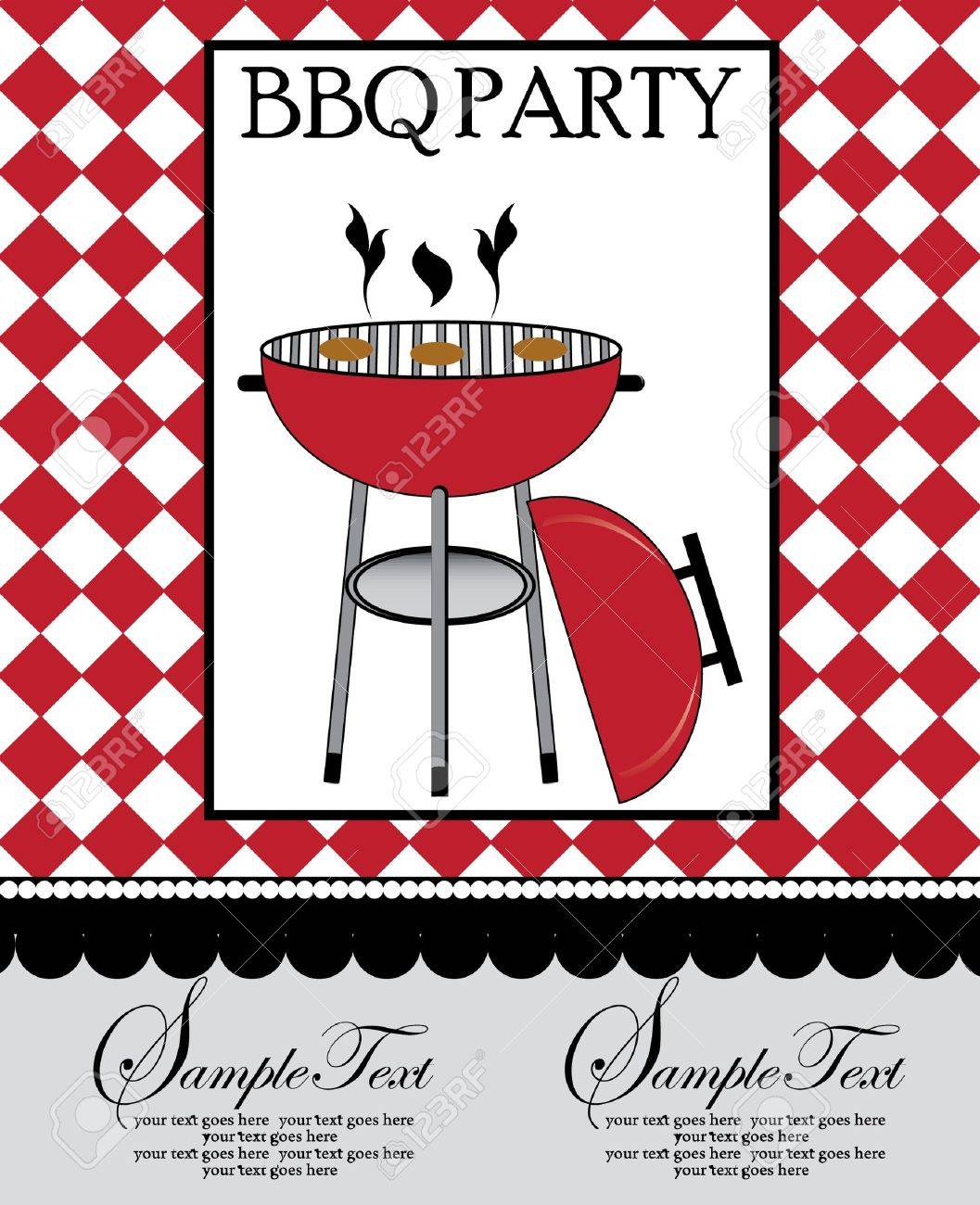 bbq party invitation royalty free cliparts vectors and stock