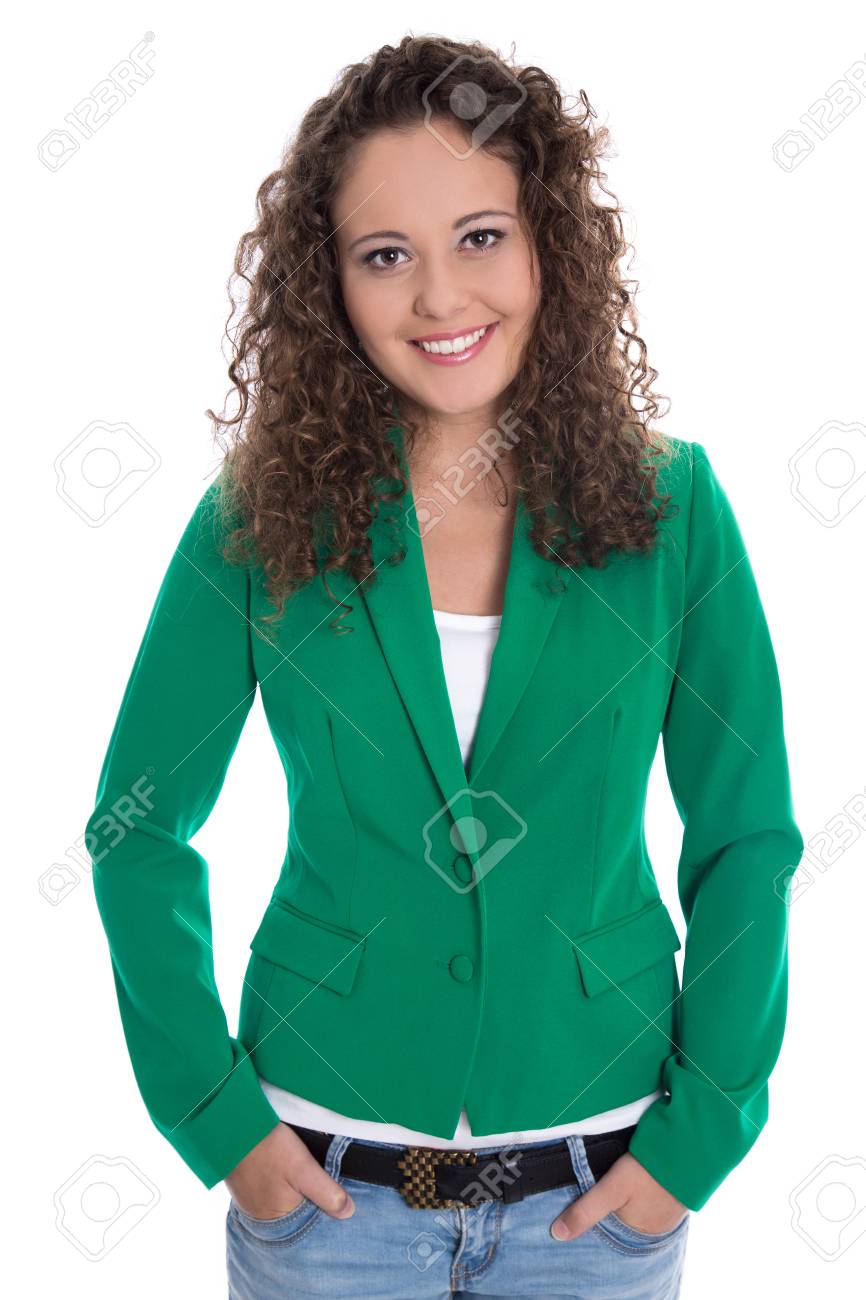 green blazer with jeans