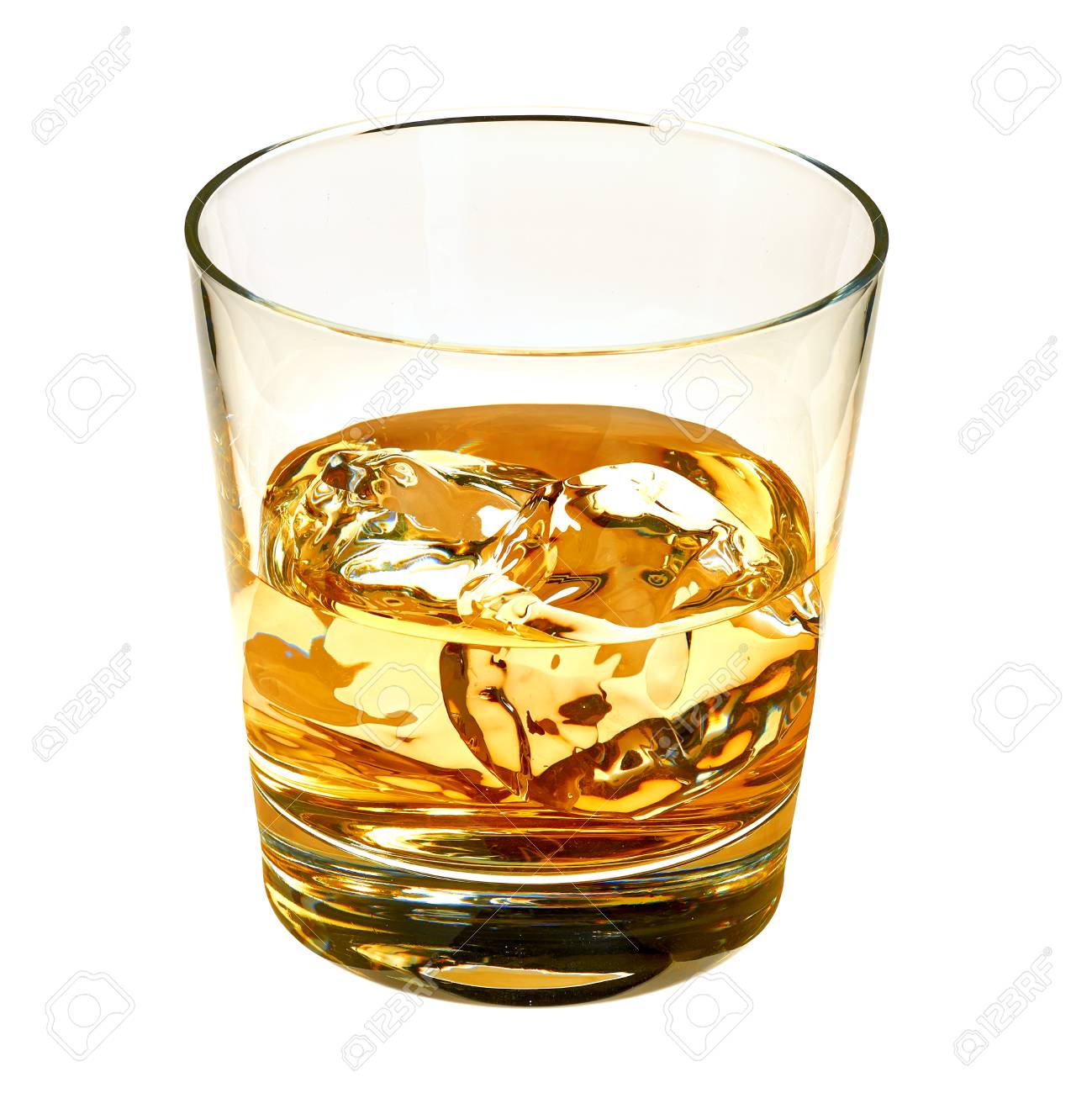 Whiskey In Rocks Glass With Ice Cubes Including Clipping Path Stock Photo Picture And Royalty Free Image Image
