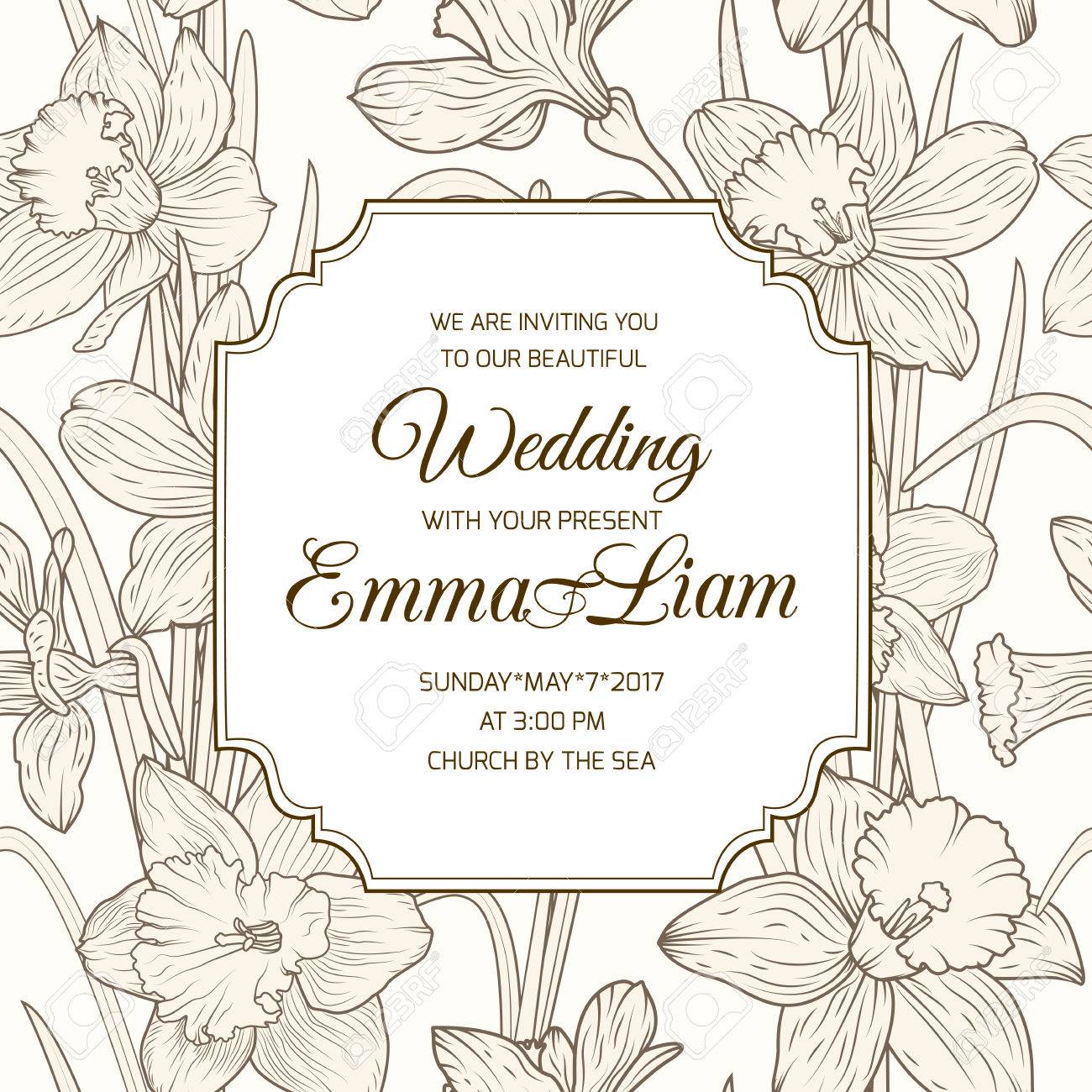 wedding marriage event invitation