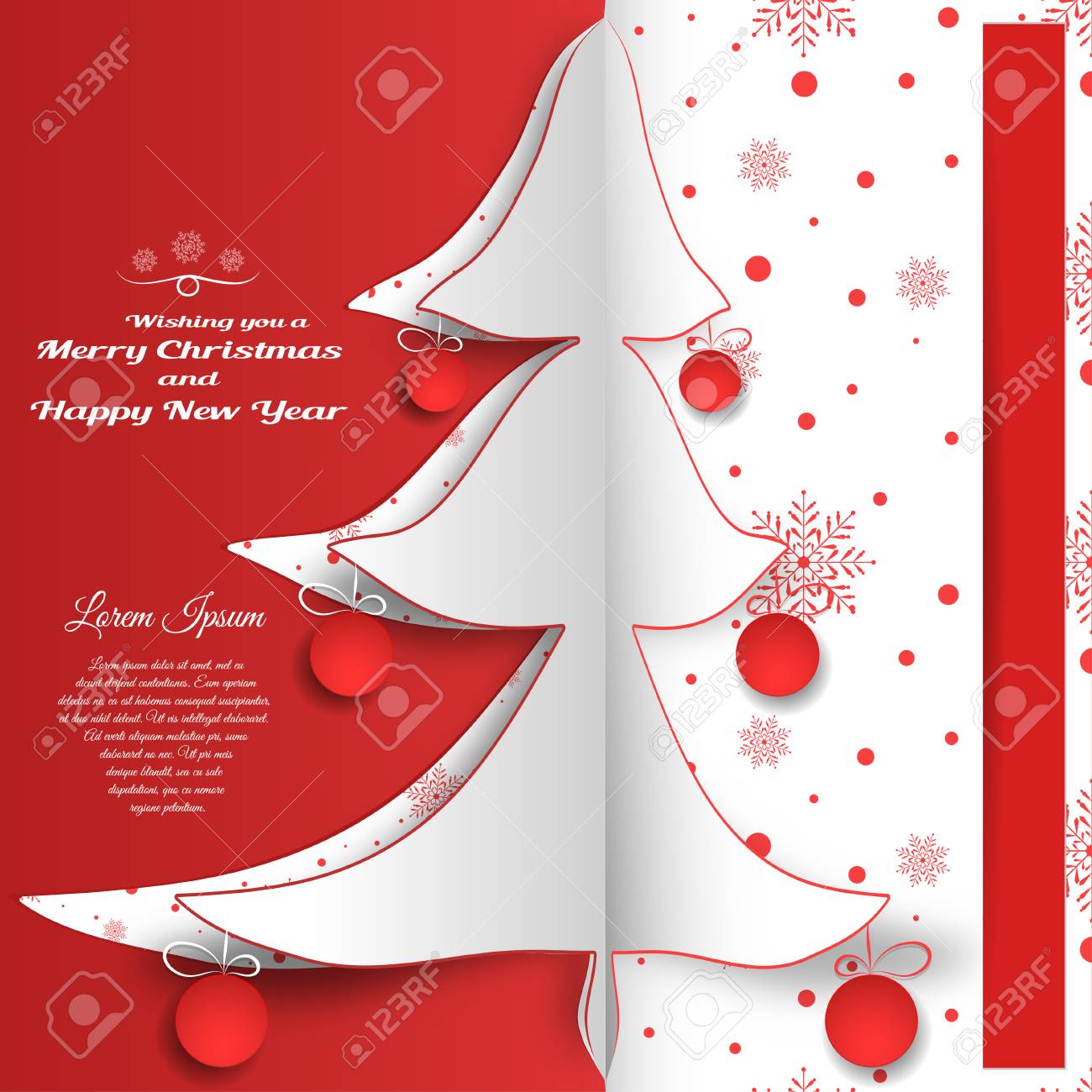 Vector Paper Art For Happy New Year And Merry Christmas Holidays Vector Paper Art For Happy New Year And Merry Christmas Holidays