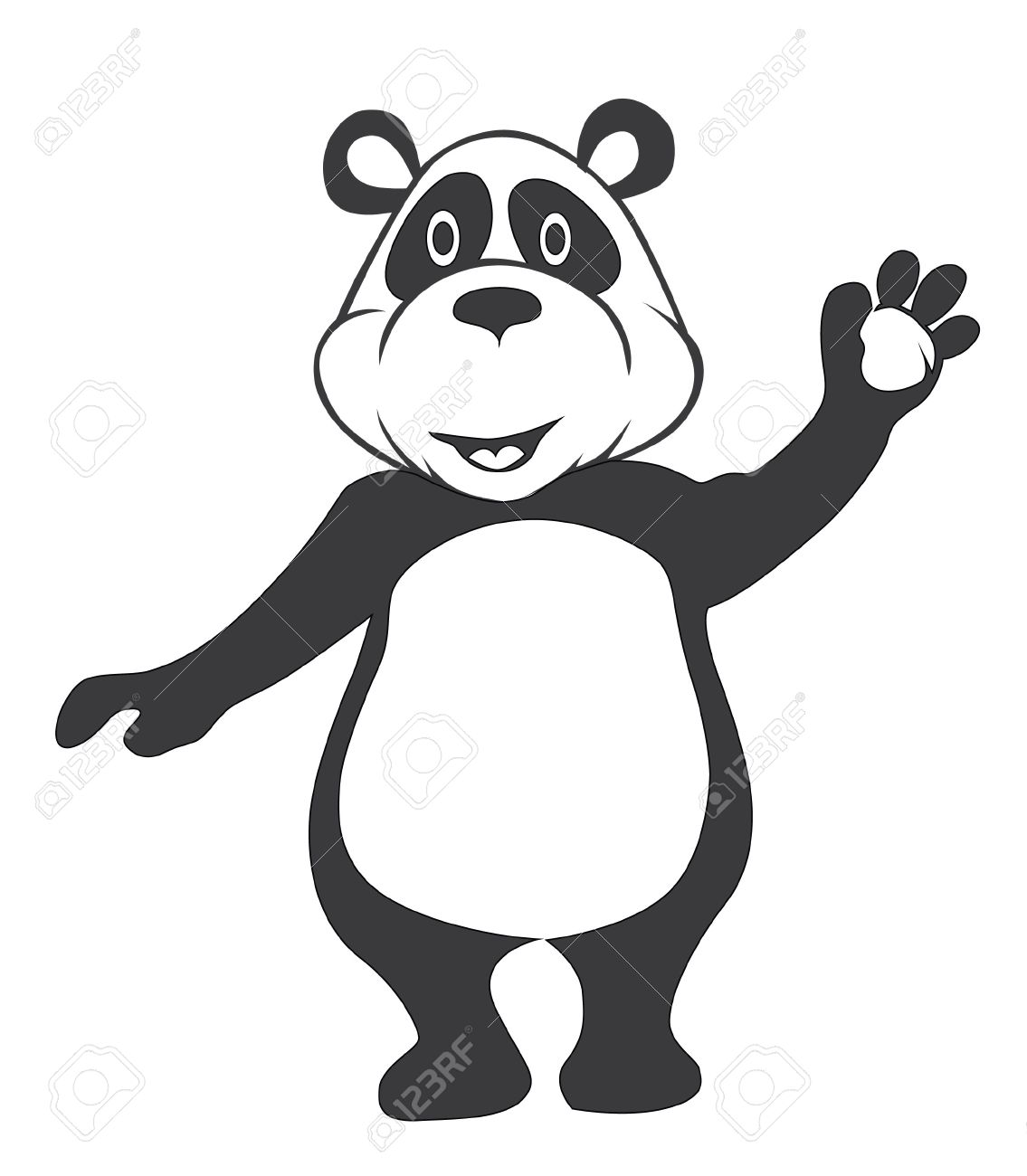 白黒パンダ漫画のイラスト素材・ベクター Image 31952468
