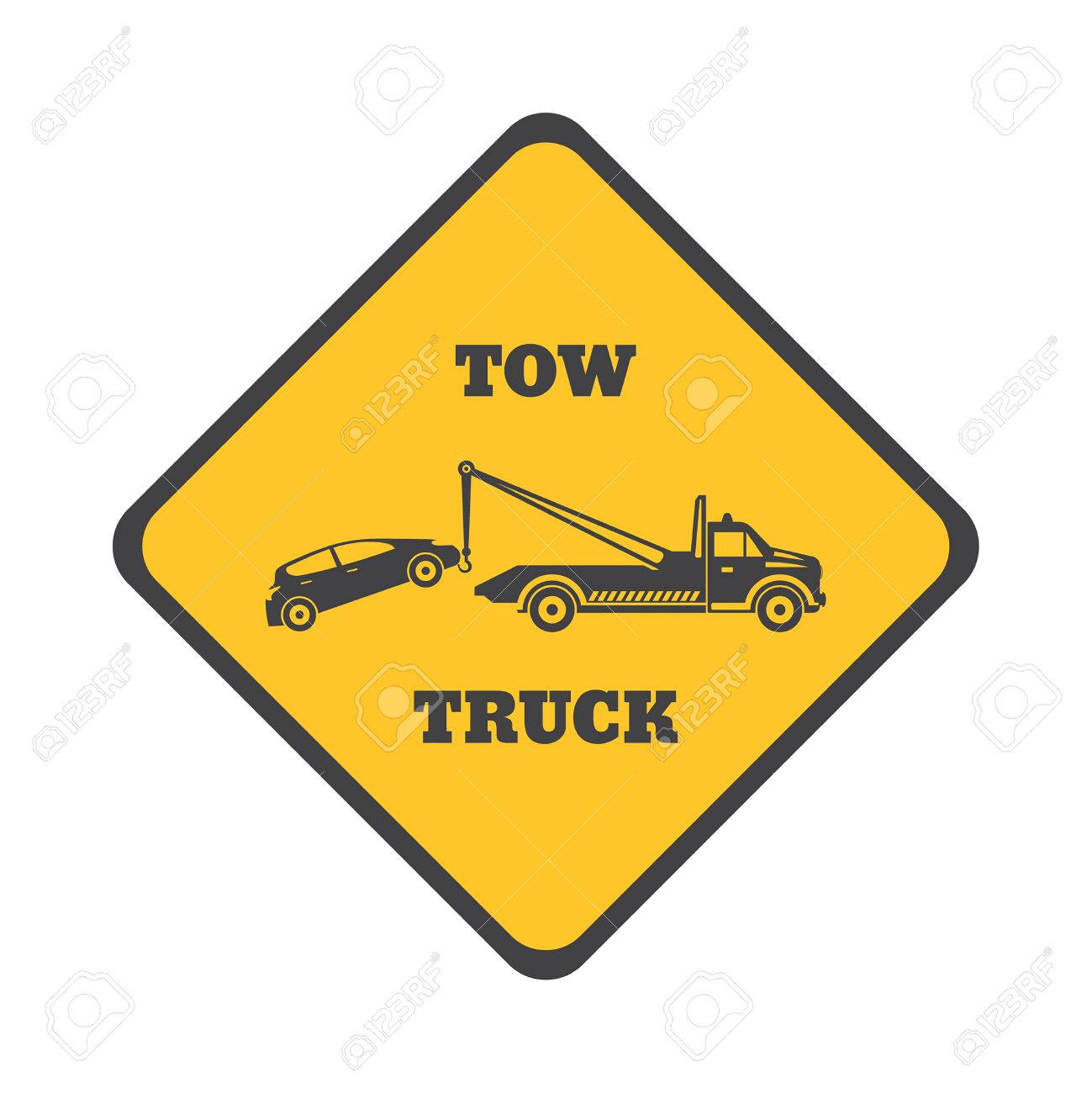 tow truck icon on a white background round the clock evacuation