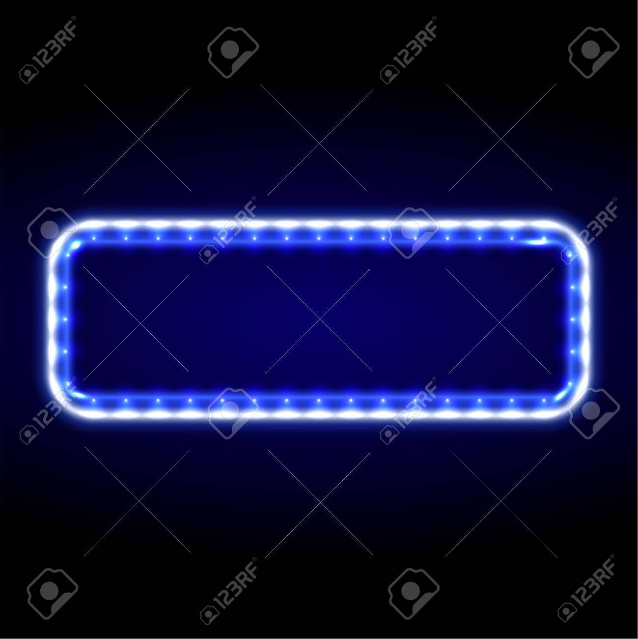 the neon blue frame