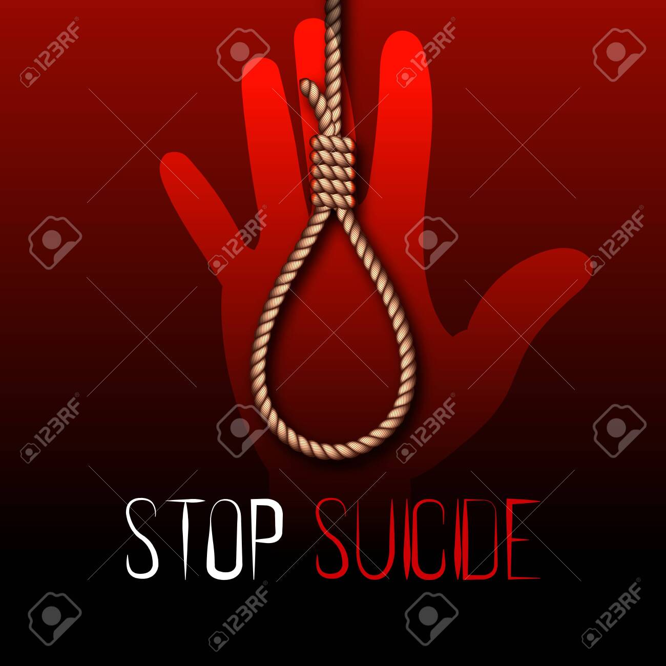 Stop Suicide. Caution From Self-destruction. Fight Against A Disease,  Depression.Banner. Vector Illustration. Royalty Free SVG, Cliparts,  Vectors, and Stock Illustration. Image 148492155.