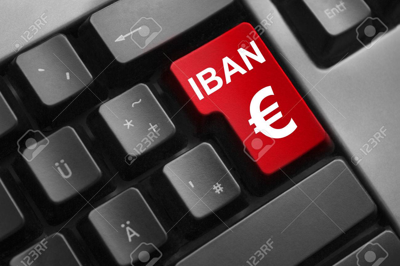 dark grey keyboard red button iban euro symbol - 32615175 dark grey keyboard red button iban euro symbol - 32615175